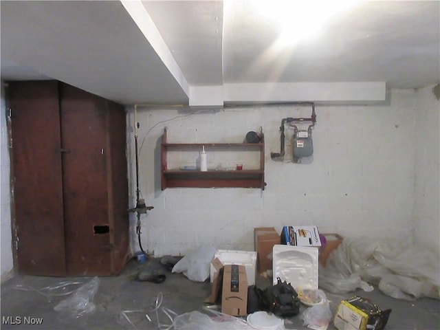 18019 Chagrin Blvd, Shaker Heights, OH 44122 - finished below grade area with concrete block wall