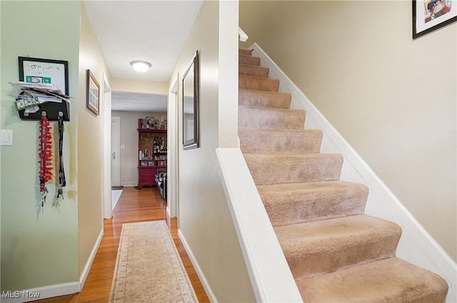 13 S River Rd, Munroe Falls, OH 44262 - stairs with wood finished floors and baseboards