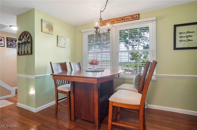 13 S River Rd, Munroe Falls, OH 44262 - dining area featuring wood finished floors and baseboards