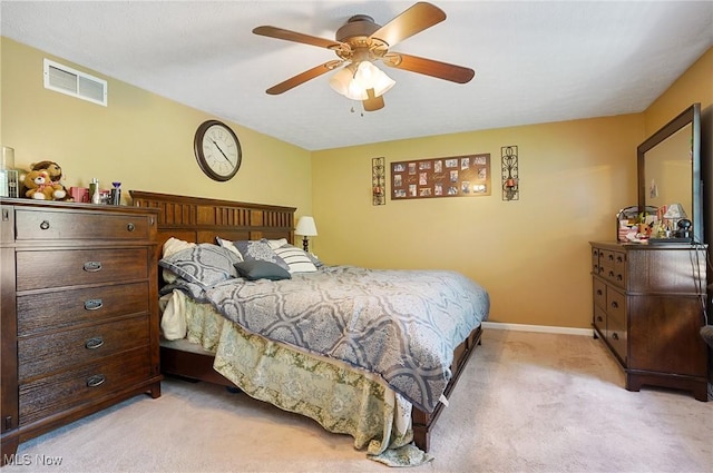 13 S River Rd, Munroe Falls, OH 44262 - bedroom with light carpet and a ceiling fan