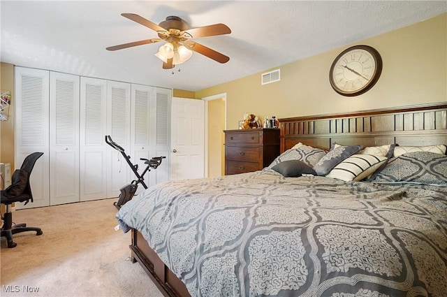 13 S River Rd, Munroe Falls, OH 44262 - bedroom featuring carpet flooring, ceiling fan, and a closet