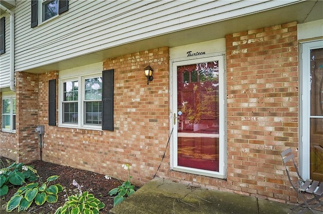 13 S River Rd, Munroe Falls, OH 44262 - property entrance featuring brick siding