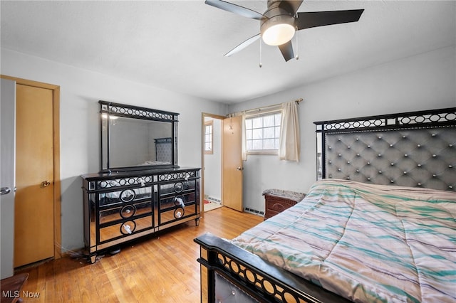 127 Brush Rd, Richmond Heights, OH 44143 - bedroom featuring light wood-style floors and ceiling fan