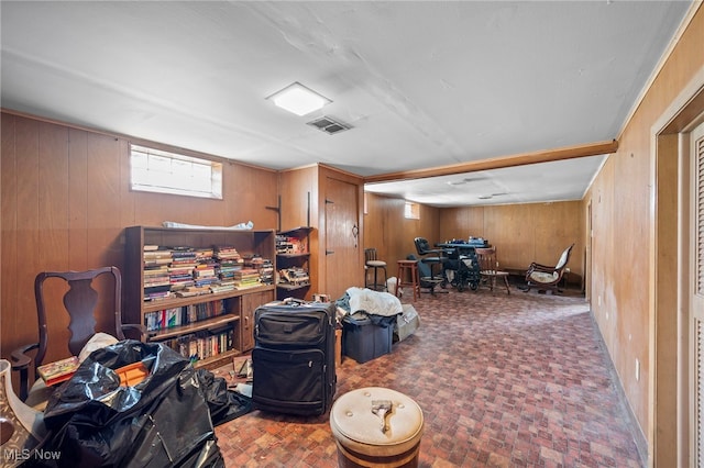 127 Brush Rd, Richmond Heights, OH 44143 - interior space with wooden walls