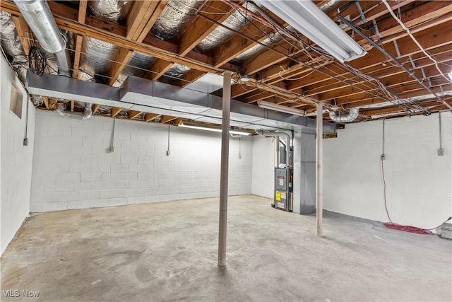 813 3rd St, Marietta, OH 45750 - unfinished basement featuring concrete block wall