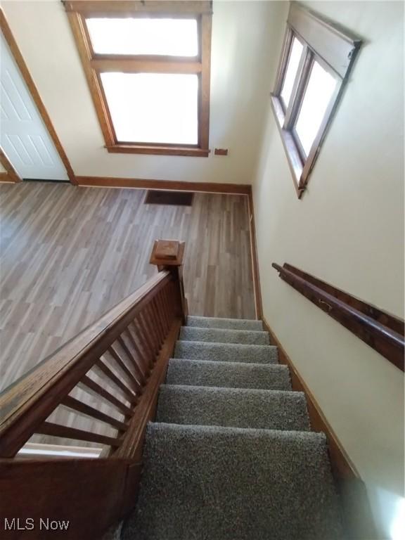 207 E Lucius Ave, Youngstown, OH 44507 - stairway featuring wood finished floors