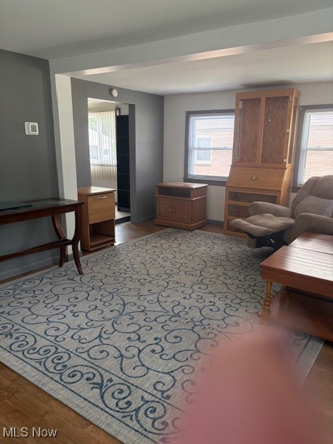 206 Fowler, Cortland, OH 44410 - living room with wood finished floors and baseboards