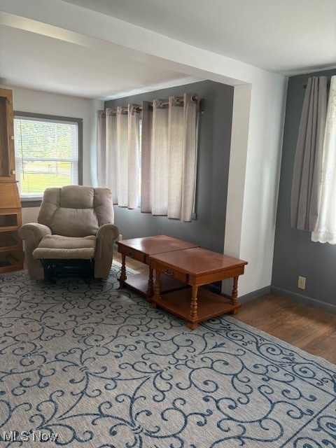 206 Fowler, Cortland, OH 44410 - living area with wood finished floors and baseboards