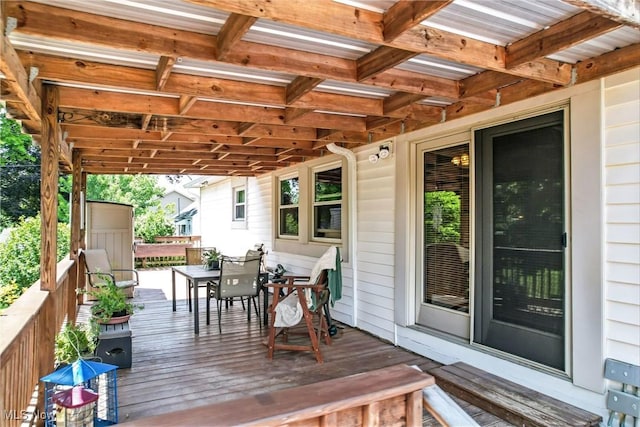 1683 Ridgewood Dr, Salem, OH 44460 - wooden deck with outdoor dining area