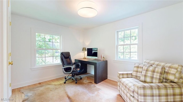 43 S St, Chagrin Falls, OH 44022 - office space with baseboards and wood finished floors