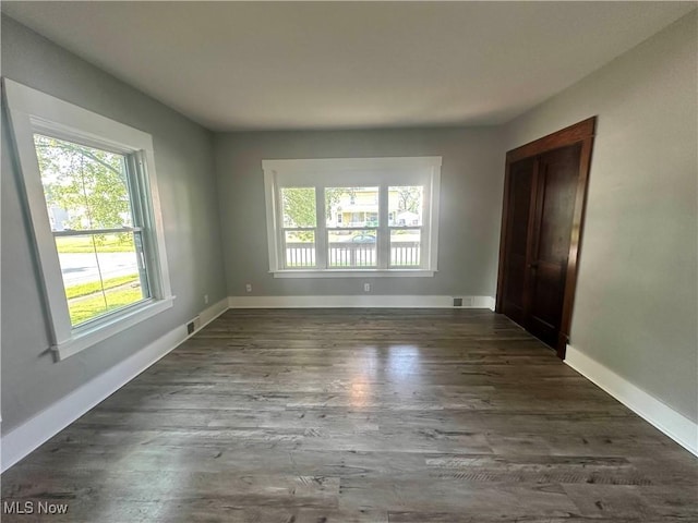 38 Franklin Ave, Niles, OH 44446 - spare room with healthy amount of natural light and dark wood-style floors