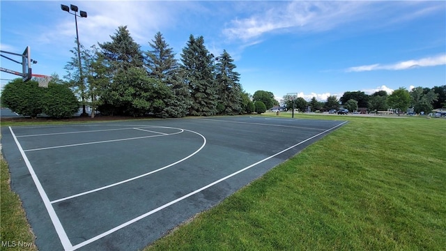 2977 Pirates Cv, Aurora, OH 44202 - view of basketball court featuring community basketball court and a lawn