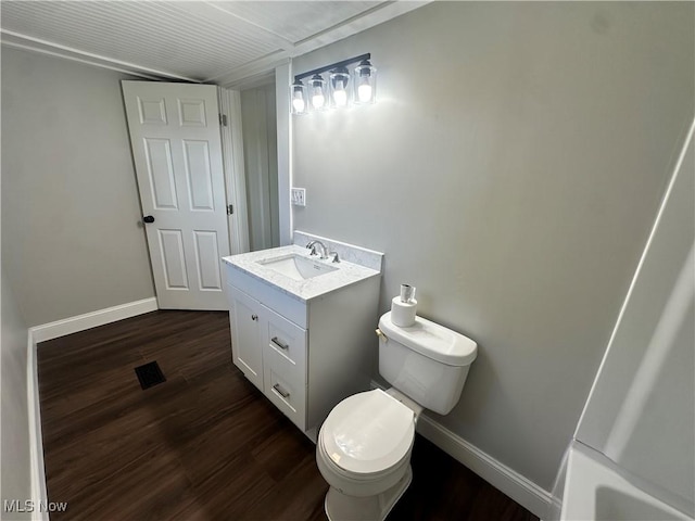 16707 Terrace Ave, Caldwell, OH 43724 - bathroom with vanity and wood finished floors