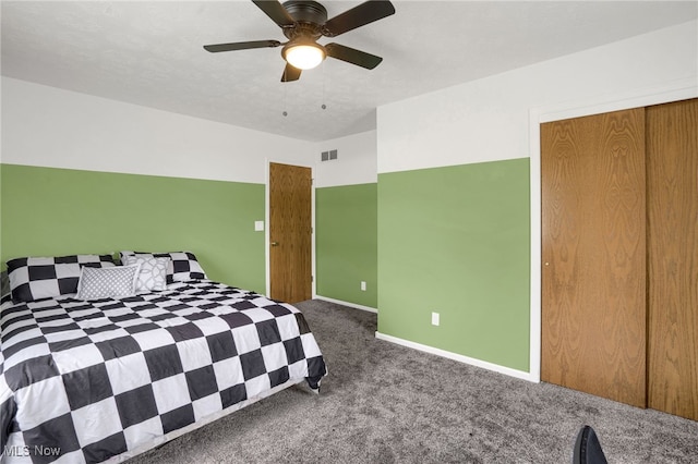 45330 Maple View Cir, Caldwell, OH 43724 - carpeted bedroom with baseboards and a ceiling fan