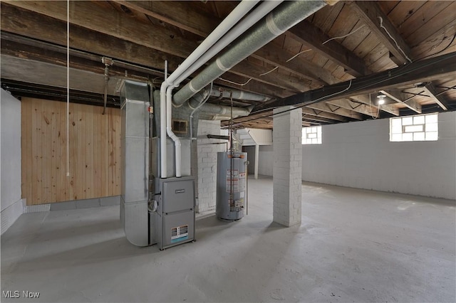 533 12th St, Campbell, OH 44405 - below grade area with gas water heater and heating unit