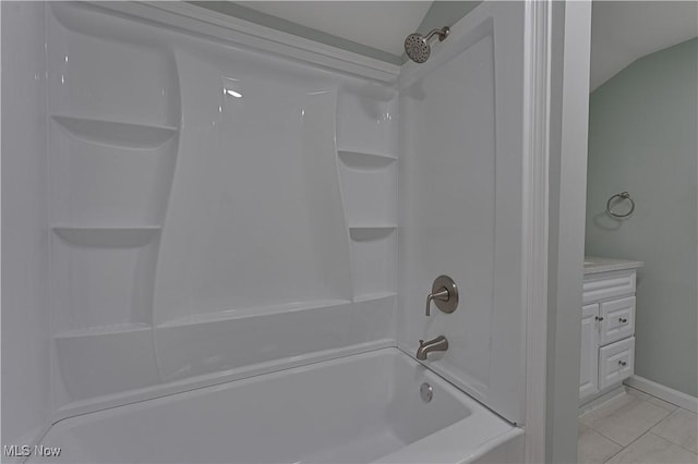 533 12th St, Campbell, OH 44405 - bathroom with shower / washtub combination, tile patterned floors, and vanity