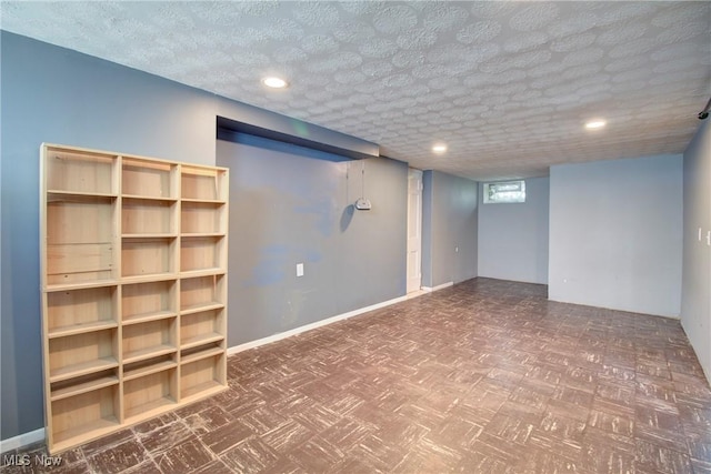 4606 Maplecrest Ave, Parma, OH 44134 - below grade area featuring recessed lighting and a textured ceiling