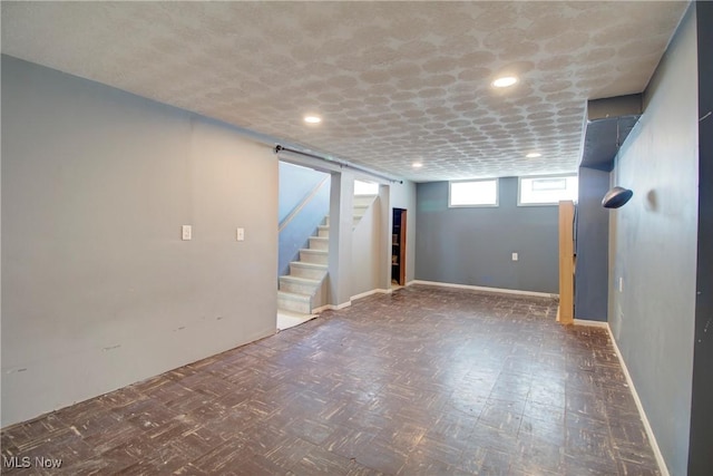 4606 Maplecrest Ave, Parma, OH 44134 - basement featuring stairway and recessed lighting