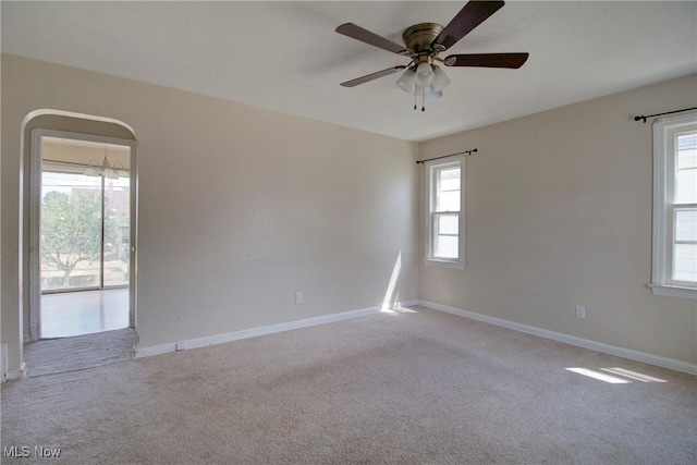 4606 Maplecrest Ave, Parma, OH 44134 - carpeted empty room with a ceiling fan and baseboards