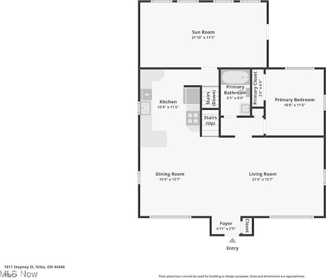 1811 Stepney St, Niles, OH 44446 - view of property floor plan