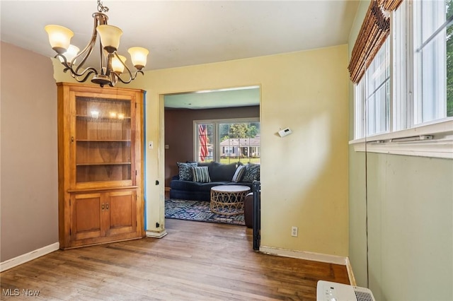 2992 Eldora Dr, Youngstown, OH 44511 - dining space with a chandelier and wood finished floors