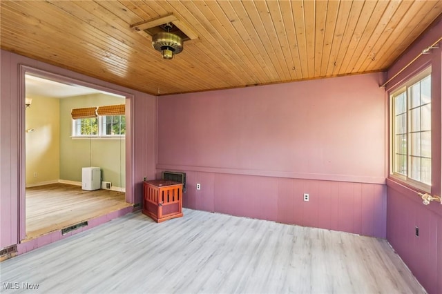 2992 Eldora Dr, Youngstown, OH 44511 - spare room featuring wood ceiling, wood finished floors, and wainscoting