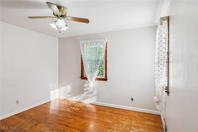 2992 Eldora Dr, Youngstown, OH 44511 - spare room with hardwood / wood-style flooring and ceiling fan