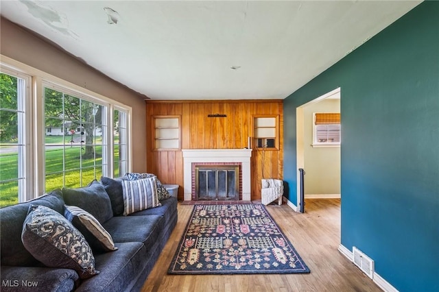 2992 Eldora Dr, Youngstown, OH 44511 - living room with a fireplace and wood finished floors