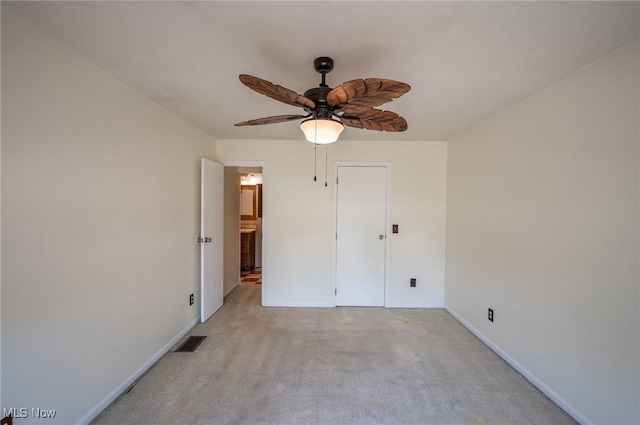 24 Heather Cir, Washington, WV 26181 - unfurnished bedroom with light colored carpet and ceiling fan