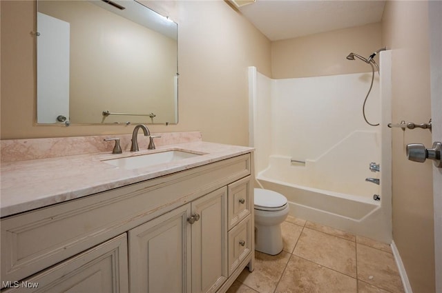 24 Heather Cir, Washington, WV 26181 - bathroom with vanity, bathing tub / shower combination, and tile patterned flooring
