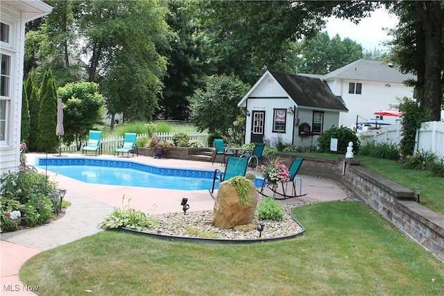 660 Rustic Knoll Dr, Kent, OH 44240 - view of pool featuring an outbuilding and a patio