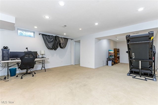 1648 E Turkey Run Dr, Newark, OH 43055 - office with carpet flooring and recessed lighting