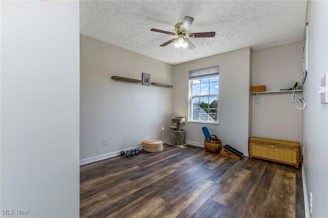 1648 E Turkey Run Dr, Newark, OH 43055 - empty room featuring wood finished floors, a ceiling fan, and a textured ceiling