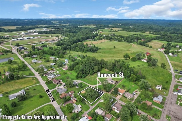 201 Hancock St, Woodsfield, OH 43793 - aerial view of property's location with property boundaries highlighted