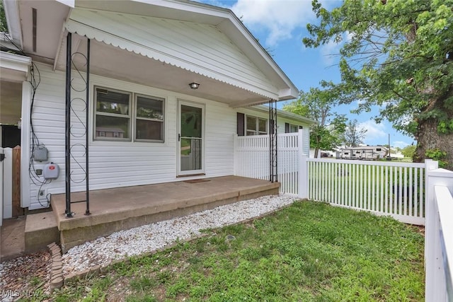 201 Hancock St, Woodsfield, OH 43793 - rear view of property featuring a porch