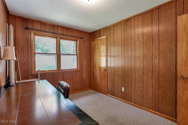 201 Hancock St, Woodsfield, OH 43793 - unfurnished office featuring wood walls and baseboards
