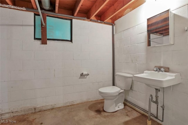 201 Hancock St, Woodsfield, OH 43793 - full bath with unfinished concrete floors and a shower