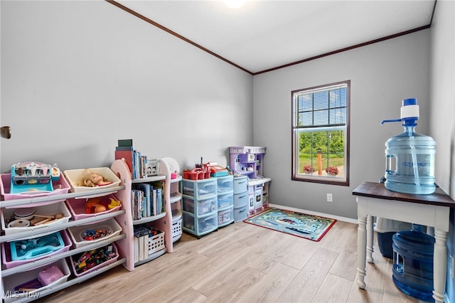 1467 Notman Rd, Deerfield, OH 44411 - rec room featuring ornamental molding and wood finished floors