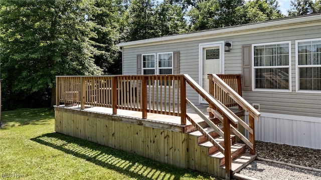 1467 Notman Rd, Deerfield, OH 44411 - wooden deck with a lawn