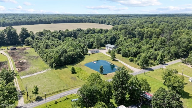 1467 Notman Rd, Deerfield, OH 44411 - aerial view of a heavily wooded area and a nearby body of water