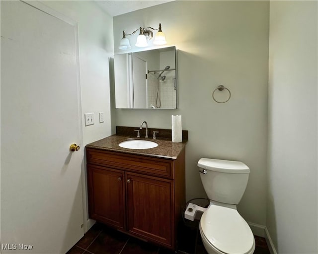 35049 N Turtle Trl Unit C, Willoughby, OH 44094 - bathroom with vanity, a shower, and tile patterned floors