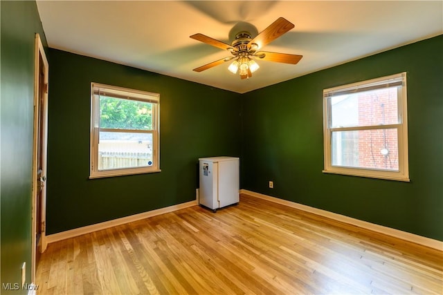 19005 Pawnee Ave, Cleveland, OH 44119 - spare room featuring light wood-type flooring and a ceiling fan
