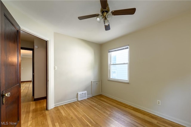 19005 Pawnee Ave, Cleveland, OH 44119 - spare room with light wood finished floors and a ceiling fan