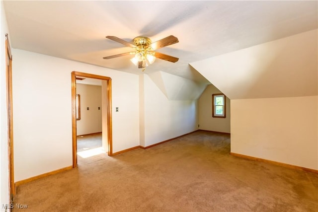19005 Pawnee Ave, Cleveland, OH 44119 - additional living space featuring carpet floors, ceiling fan, and lofted ceiling