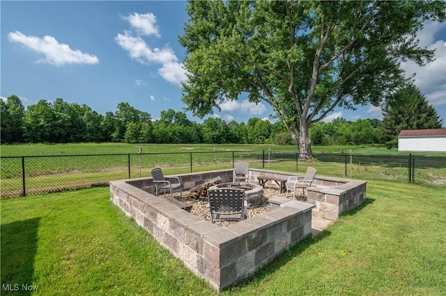 2835 Hallock Young Rd SW, Warren, OH 44481 - view of yard with a fire pit