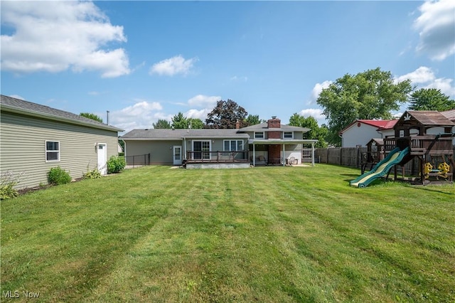2835 Hallock Young Rd SW, Warren, OH 44481 - rear view of house featuring a playground