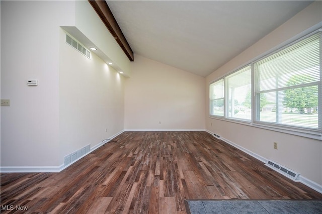 2835 Hallock Young Rd SW, Warren, OH 44481 - empty room with vaulted ceiling and wood finished floors