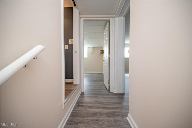 2835 Hallock Young Rd SW, Warren, OH 44481 - corridor with dark wood-style floors and baseboards