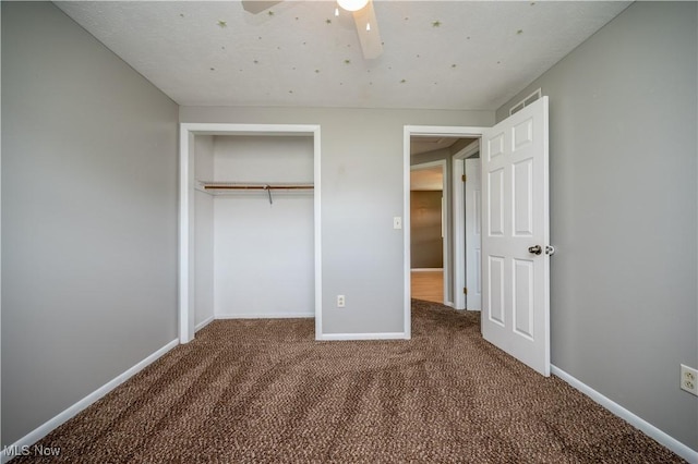 2835 Hallock Young Rd SW, Warren, OH 44481 - unfurnished bedroom featuring carpet flooring, a closet, and a ceiling fan