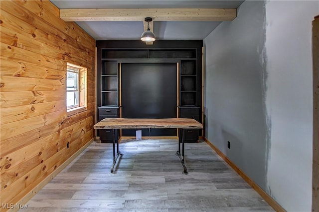 10770 W W Salem Rd, West Salem, OH 44287 - office space featuring wood finished floors and beamed ceiling